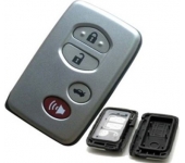 Toyota 3+1 Button Avalon Camry Venza Silver Smart Card Remote Shell