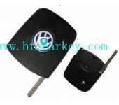 Volkswagen Flip Key Head Round With ID48 CAN Chip (With logo)