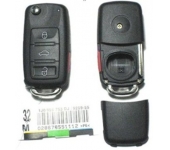 VW 3+1 Button Flip Remote Key Shell 