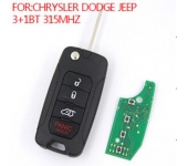 Jeep/ Dodge 3+1 Button Flip Remote Control, 315MHZ