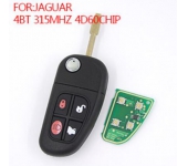 JAGUAR 4 BUTTON Flip REMOTE CONTROL 315MHZ With 4D60 Chip