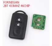 Nissan 2 Button  Remote Control 433MHZ With ID46 Chip